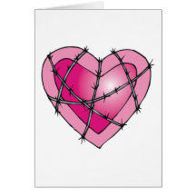 corazón del alambre de púas felicitacion 