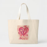Corazón del amor bolsa de mano