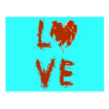Corazón del amor del Grunge Tarjeta Postal