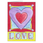 Corazón del amor felicitación