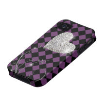 corazón del amor - modelo a cuadros Case-Mate iPhone 4 carcasas
