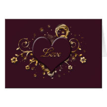 Corazón del amor tarjeton