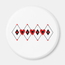 corazón del argyle imán de frigorífico