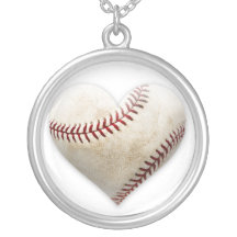 Corazón del béisbol pendientes personalizados