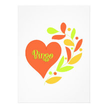 Corazón del bingo anuncio personalizado
