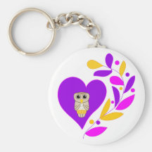 Corazón del búho llavero