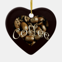 Corazón del café ornamentos de reyes magos