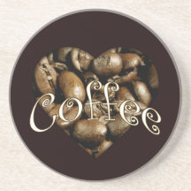 Corazón del café posavaso para bebida