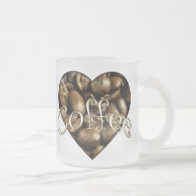 Corazón del café taza de café