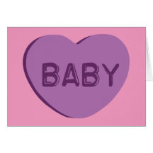 Corazón del caramelo del bebé felicitacion 