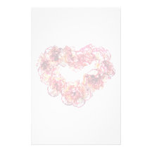 Corazón del clavel papelería personalizada