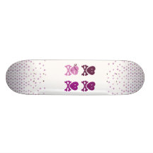 Corazón del cráneo monopatín personalizado