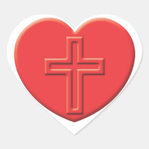 Corazón del cristianismo colcomanias de corazon personalizadas