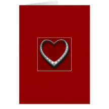 Corazón del diamante felicitaciones