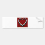 Corazón del diamante pegatina de parachoque