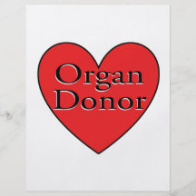 corazón del donante de órganos tarjeta publicitaria