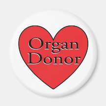 corazón del donante de órganos imanes de nevera