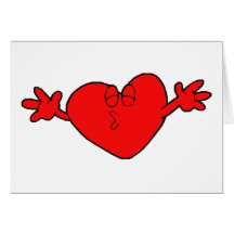 Corazón del el día de San Valentín Tarjeton
