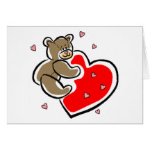 Corazón del el día de San Valentín Tarjeton