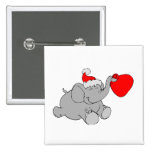 Corazón del elefante del navidad pin