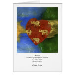 Corazón del elefante tarjeta