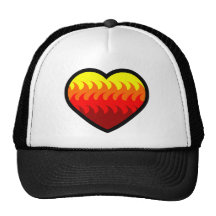 Corazón del elemento del fuego gorra