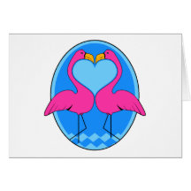 Corazón del flamenco tarjetas