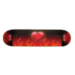 Corazón del fuego monopatín personalizado