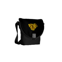 Corazón del girasol bolsas de mensajeria