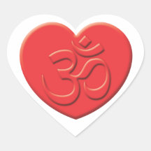 Corazón del Hinduism Pegatina De Corazón Personalizadas