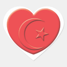 Corazón del Islam Pegatina Corazón Personalizadas