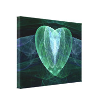 Corazón del jade lona envuelta para galerías