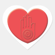 Corazón del jainismo calcomania corazon