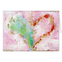 Corazón del navidad tarjetón