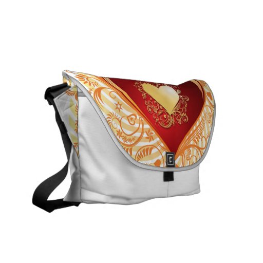 Corazón del Ornamental del amor Bolsas De Mensajería