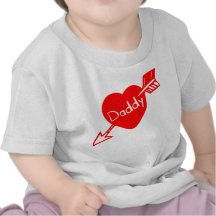 Corazón del papá camiseta
