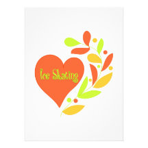 Corazón del patinaje de hielo comunicado personal  