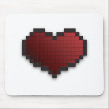 Corazón del pixel alfombrilla de ratón