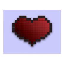 Corazón del pixel postal