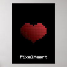 Corazón del pixel impresiones