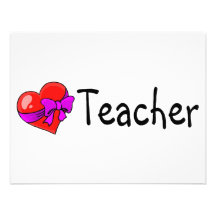 Corazón del profesor invitación
