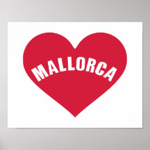 Corazón del rojo de Mallorca Impresiones