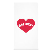 Corazón del rojo de Mallorca Tarjeta Fotografica