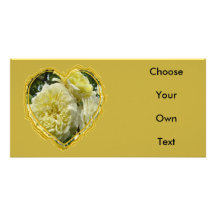 Corazón del rosa amarillo tarjetas fotograficas personalizadas