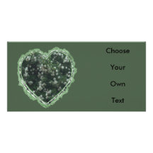 Corazón del rosa blanco plantilla para tarjeta de foto