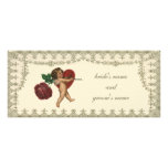 Corazón del rosa rojo del Cupid de la tarjeta del  Invitacion Personal