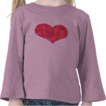corazón del sherbert del melocotón camiseta