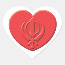 Corazón del Sikhism Etiqueta