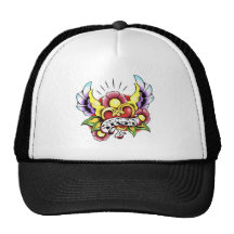 Corazón del vegano gorro
