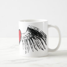 corazón del vuelo tazas
